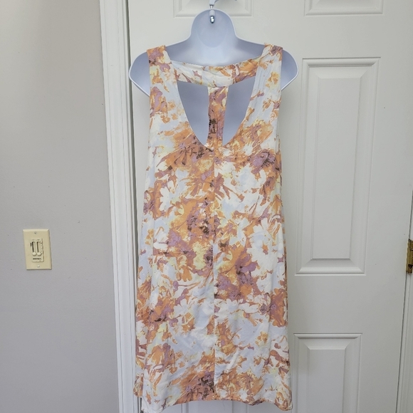 Altar'd State Sleeveless Lined Open Back A Line Dress Abstract Watercolor Size M - Picture 5 of 12